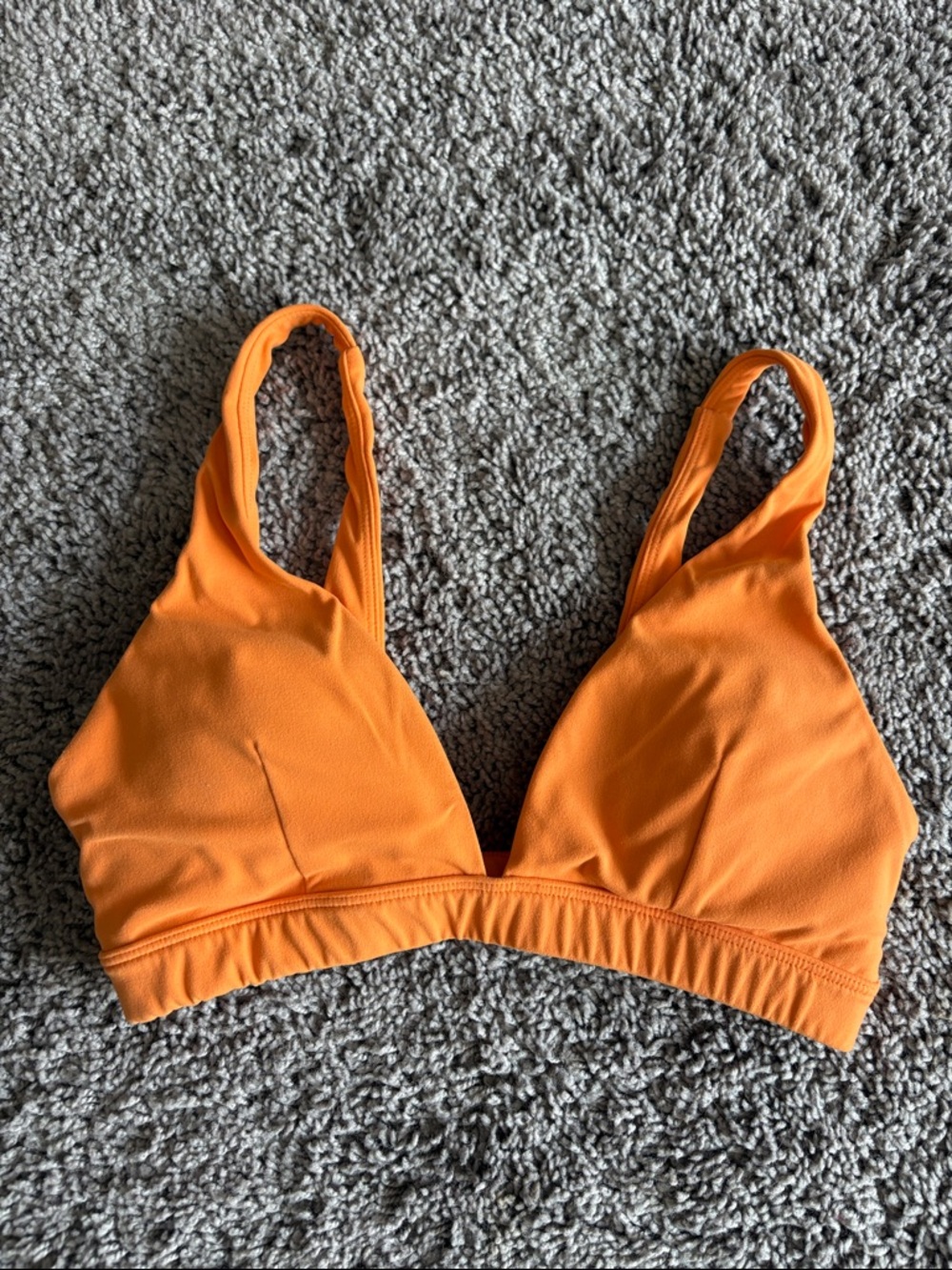Women’s Orange V-Neck Padded Sports bra
